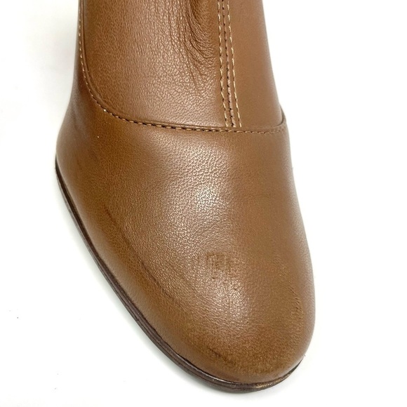 SERGIO Rossi Virginia Brown Stretch Leather Ankle Boots Size 37/7 - Picture 7 of 13